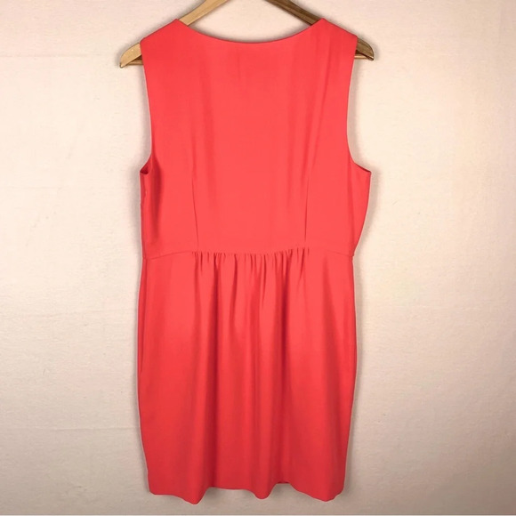NWT J. Crew Classic Coral Pink Sleeveless Shift Dress - Picture 2 of 5